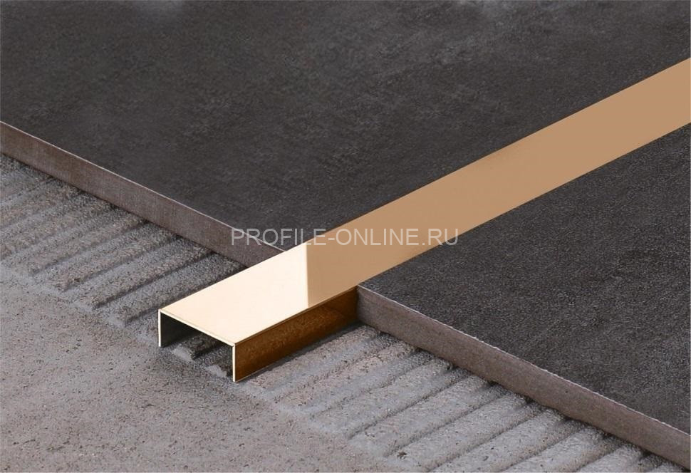 П-образный профиль 10х30 мм из нержавеющей стали SS 304 FSUP30-RP S.S.304 розовое золото полированное 2.7 м