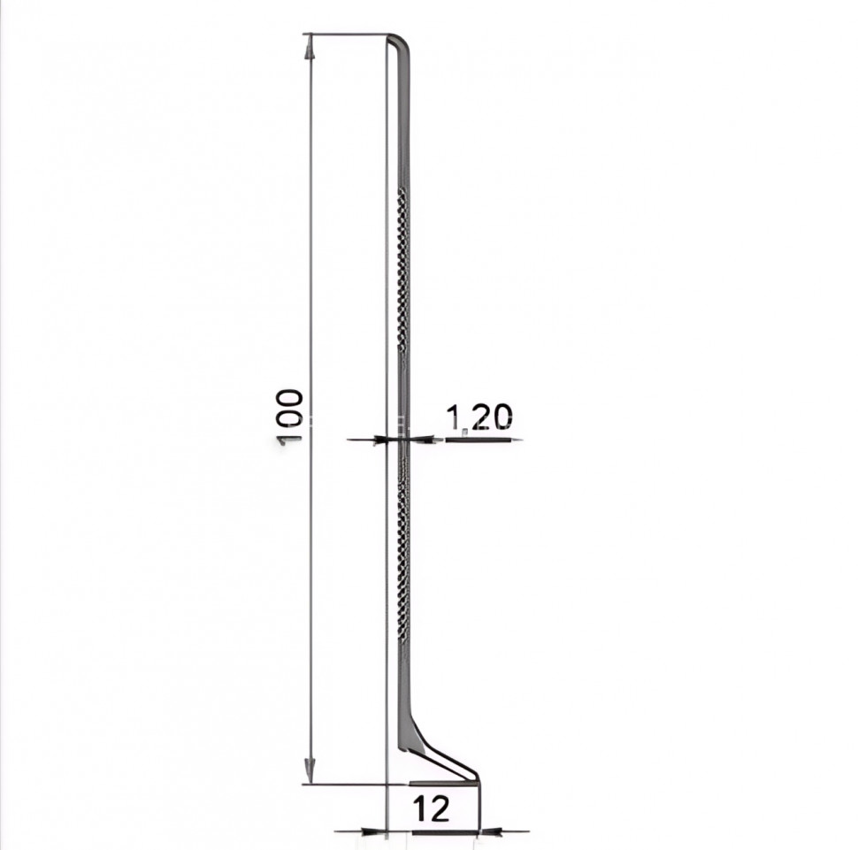 Заглушки для напольного плинтуса 100 мм Диал ПЛ-100з 0035 черный муар RAL 9005 (кмп левая+правая)