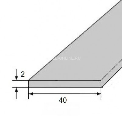 Алюминиевая полоса 40х2 мм 3 м