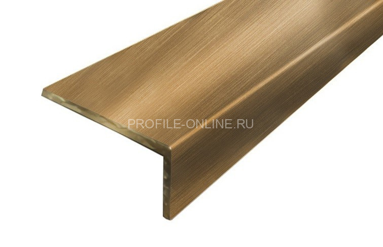 Латунный уголок разнополочный 20х10 PL 20x10 ОА антик 2,7м