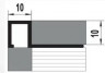 Алюминиевый П-образный профиль закладной 10х10 мм PV31-04 золото матовое 2,7 м