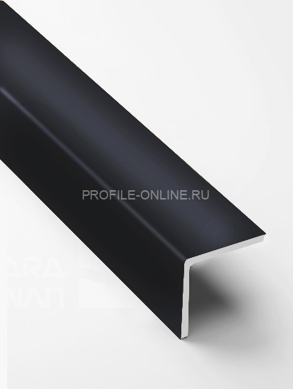 Алюминиевый уголок 20х20 мм PV74-19 черный блестящий 2,7 м