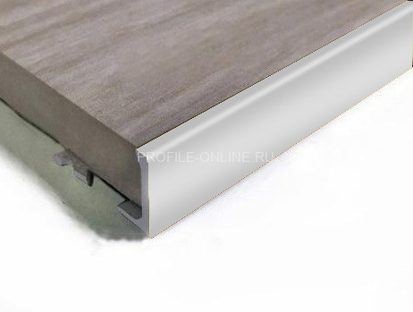 Алюминиевый L-образный профиль ПО-Г9 серебро глянец 2,7 м