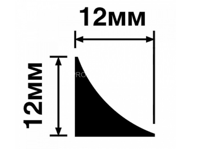 Молдинг 12х12 мм 12х12 мм HiWood TR12 белый 270 см