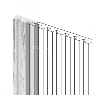 Финишный молдинг для стеновых панелей 11х34 мм HiWood LF129A GR24N под дерево 270 см