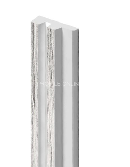 Финишный молдинг для стеновых панелей 11х34 мм HiWood LF129A GR24N под дерево 270 см