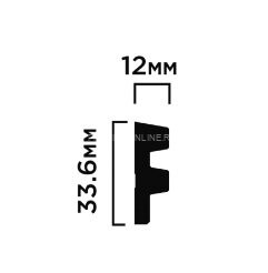 Финишный молдинг для стеновых панелей 11х34 мм HiWood LF129A GR24N под дерево 270 см