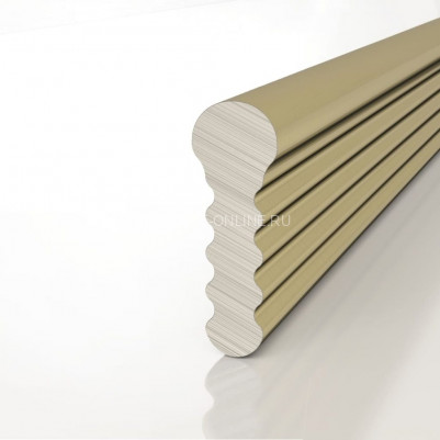 Алюминиевый профиль-вставка разделительный Decaro D009.2A Brass цвет латунный для стен и потолка 3 м