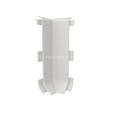 Комплект уголков ПВХ внутренних для напольного плинтуса  VILO linela 413 RAL 7004 2шт. светло-серый