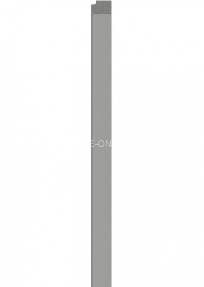 Правая планка-рейка для стеновой реечной панели VOX LINERIO L-LINE серая 2650х32х21 мм