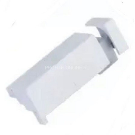 Наружный уголок металлический для напольного плинтуса с подсветкой ПЛС-80 серебро матовое