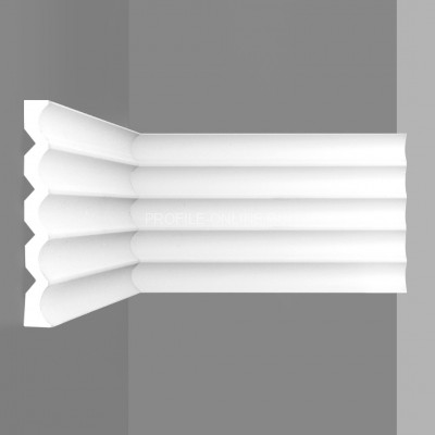 Стеновая декоративная панель 3D Decomaster D303 Дюропрофиль 150х14х2900 мм белая под покраску