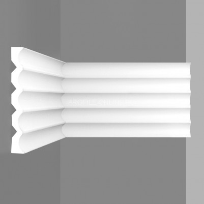 Стеновая декоративная панель 3D Decomaster D303 Дюропрофиль 150х14х2900 мм белая под покраску