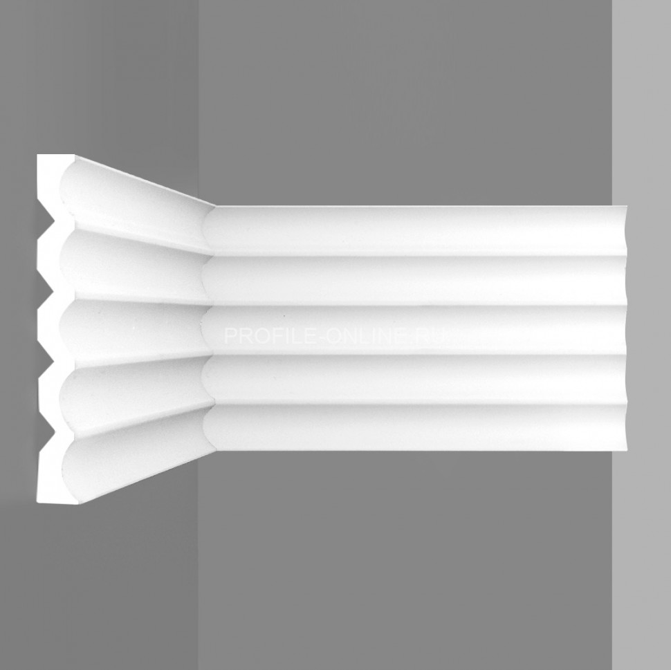 Стеновая декоративная панель 3D Decomaster D303 Дюропрофиль 150х14х2900 мм белая под покраску