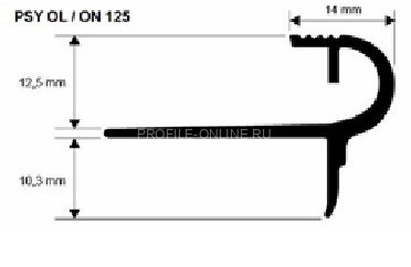 Латунный F-профиль 12 мм Progress Profiles PSYOL 125 полированный 2,7 м