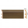 Плинтус напольный полистирол Дуб тёмный DECOMASTER D233-88 ШК/8 (120x23x2400)