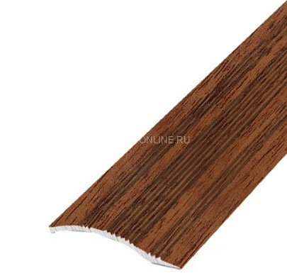 Алюминиевый порог с рифлением 39 мм С4 КД Дуб темный 2,7 м (упаковка 10 штук)
