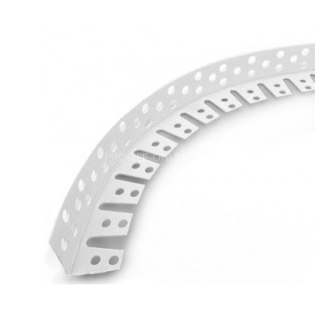 Штукатурный арочный уголок ПВХ Cezar 25х25 мм белый 3 м