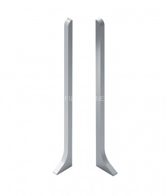 Комплект заглушек для алюминиевого плинтуса 100 мм NEEXY AKBD100-LE-RE-MS серебро матовое