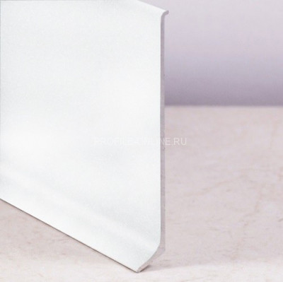 Плинтус напольный алюминиевый 40 мм ПЛ-40 белый муар 3 м