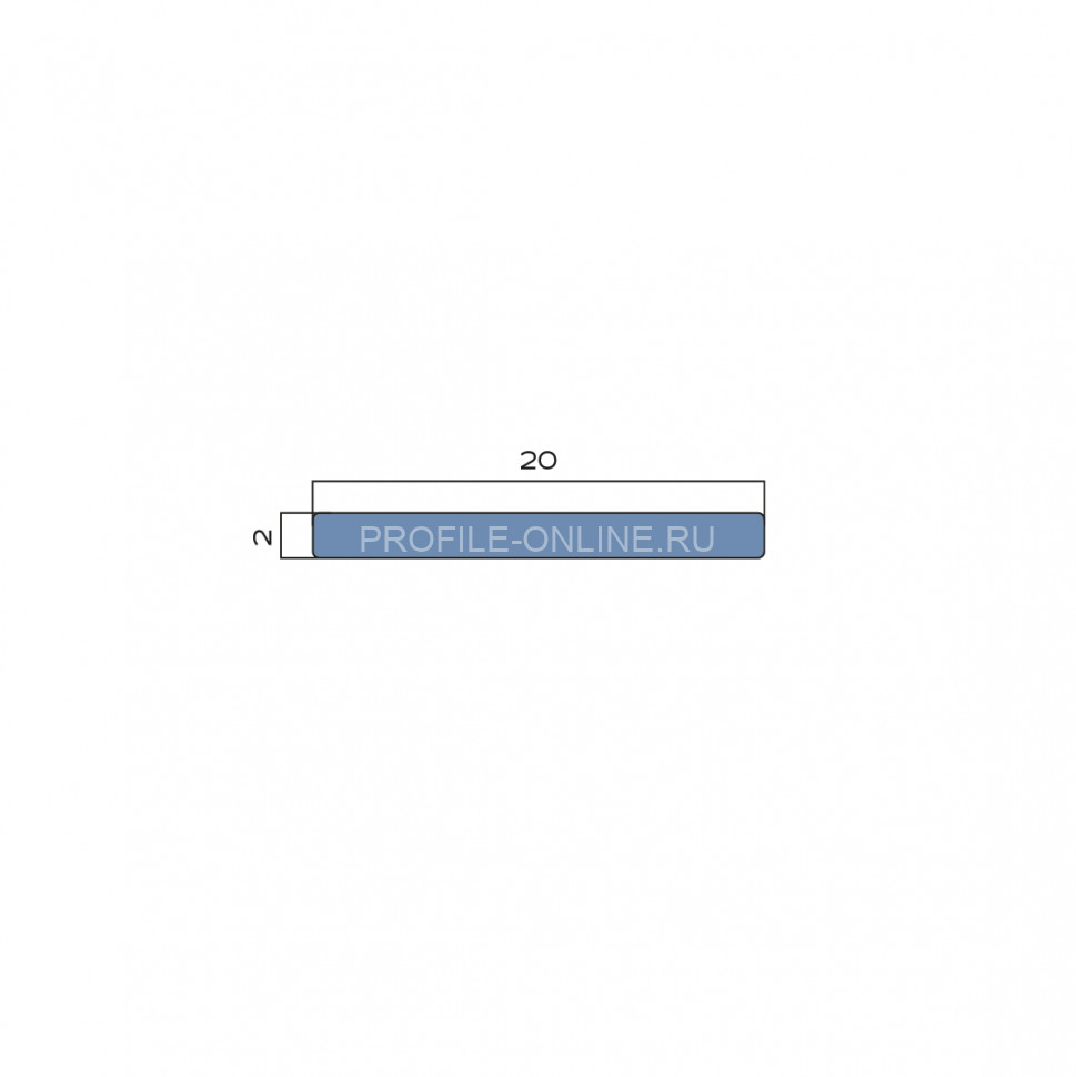 Полоса из алюминия 20 мм NEEXY PV89-45 BBS-D серебро блестящее браш 2.7 м