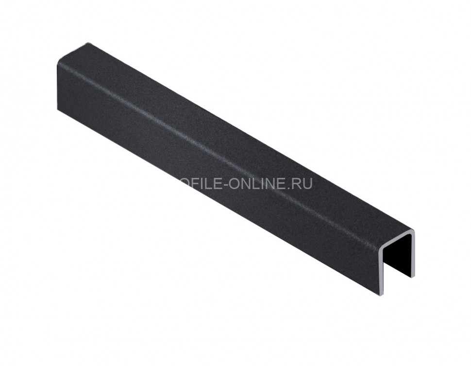 П-образный профиль из нержавеющей стали 10х8х10 мм NEEXY PVS96-17 SMBL песок черный 2.7 м