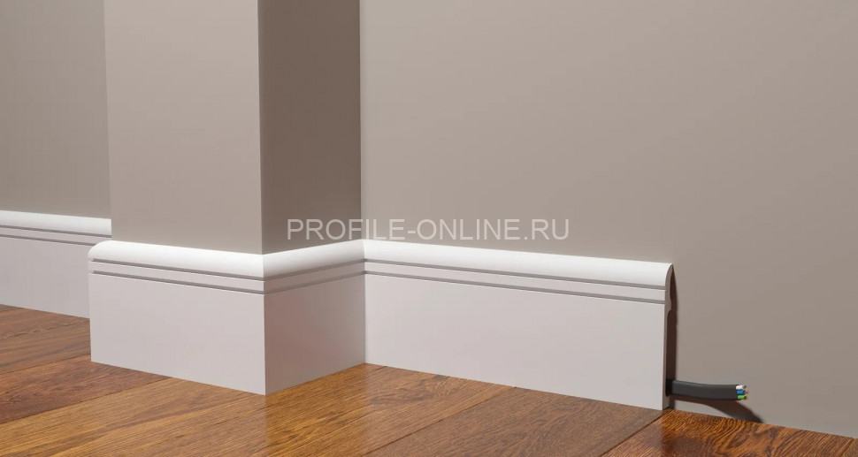 Напольный плинтус 110х15 мм Decor-Dizayn DD721 полистирол белый, под покраску 2 м