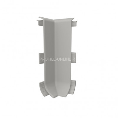 Комплект уголков ПВХ внутренних для напольного плинтуса  VILO linela 414 RAL 7037 2шт. серый