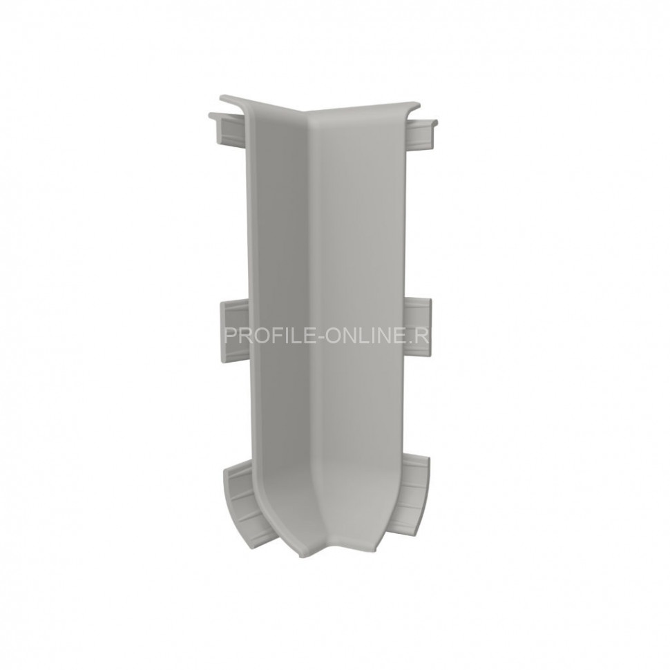 Комплект уголков ПВХ внутренних для напольного плинтуса  VILO linela 414 RAL 7037 2шт. серый