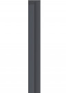 Левая планка-рейка для стеновой реечной панели VOX LINERIO L-LINE антрацит 2650х61х21 мм