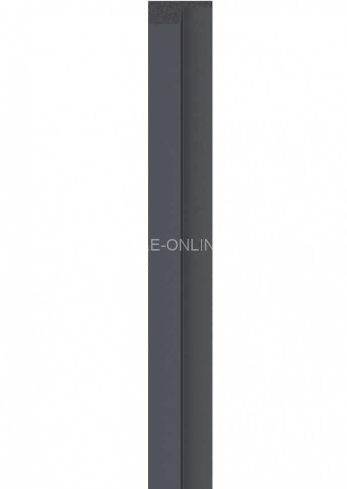 Левая планка-рейка для стеновой реечной панели VOX LINERIO L-LINE антрацит 2650х61х21 мм