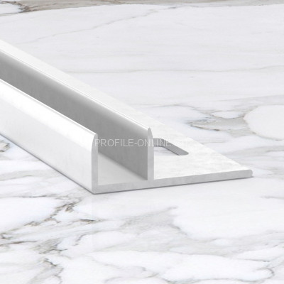 Алюминиевый П-образный профиль для стекла 10х10 мм ПО-211 серебро матовое 2.7 м