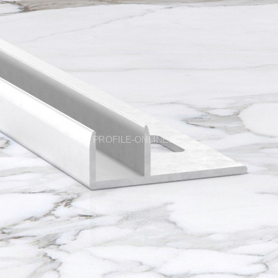 Алюминиевый П-образный профиль для стекла 10х10 мм ПО-211 серебро матовое 2.7 м