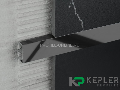 П-образный профиль 10х30 мм из нержавеющей стали SS 304 FSUP30-BP S.S.304 черный полированный 2.7 м