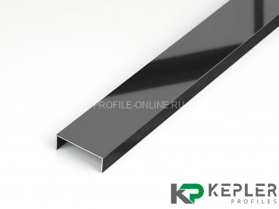 П-образный профиль 10х30 мм из нержавеющей стали SS 304 FSUP30-BP S.S.304 черный полированный 2.7 м