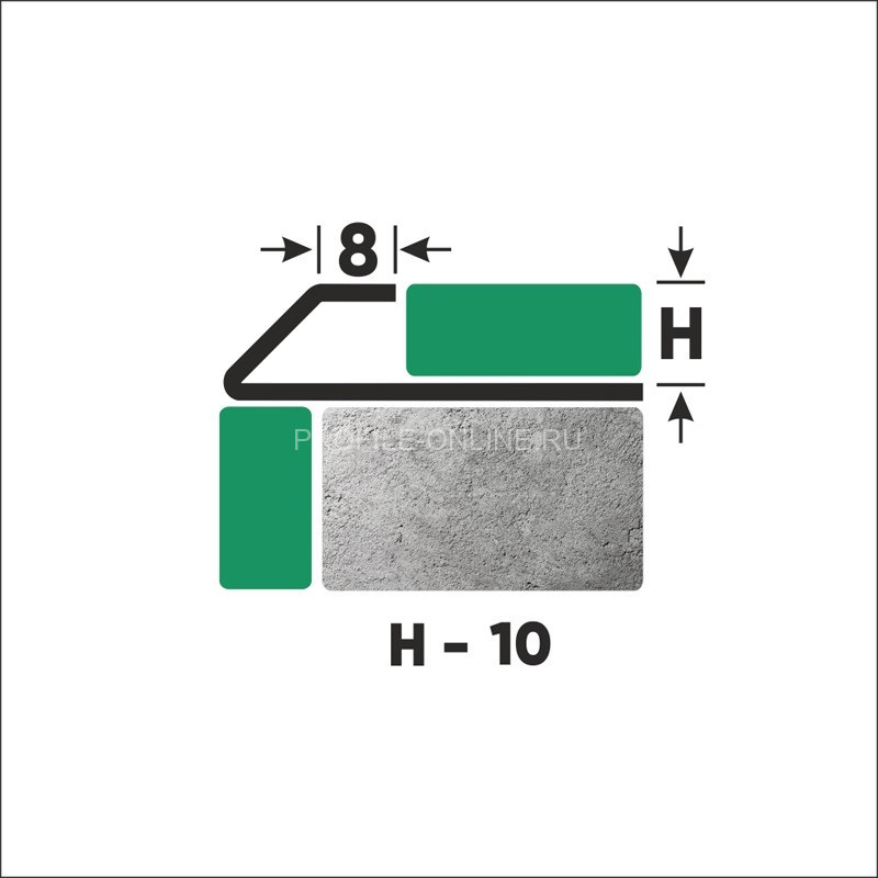 Нержавеющий С-профиль стальной окантовочный со скосом 10 мм FPG 10 GP золото полированное 270 см