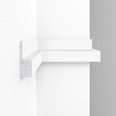 Декоративный молдинг Decomaster D305 Дюропрофиль 61х21х2900 мм белый под покраску