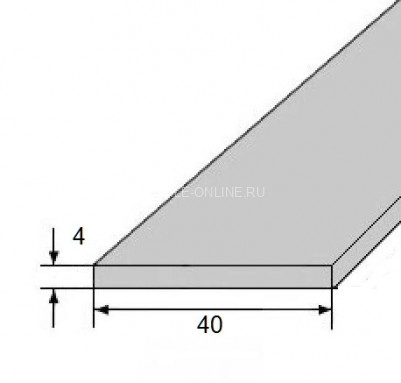 Алюминиевая полоса 40х4 мм 3 м