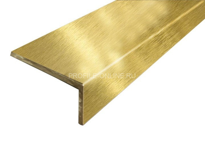 Латунный уголок разнополочный 25х10 PL 25x10 OS шлифованный 3м