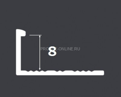 Алюминиевый профиль L-образный гибкий 8 мм PV04-03 серебро блестящее 2,7 м