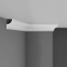 Плинтус потолочный гладкий под подсветку DECOMASTER D506 ДМ (50x32x2000) ударопрочный, белый, под покраску