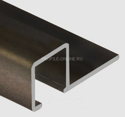 Алюминиевый П-образный профиль закладной 10х10 мм PV31-06 бронза матовая 2,7 м