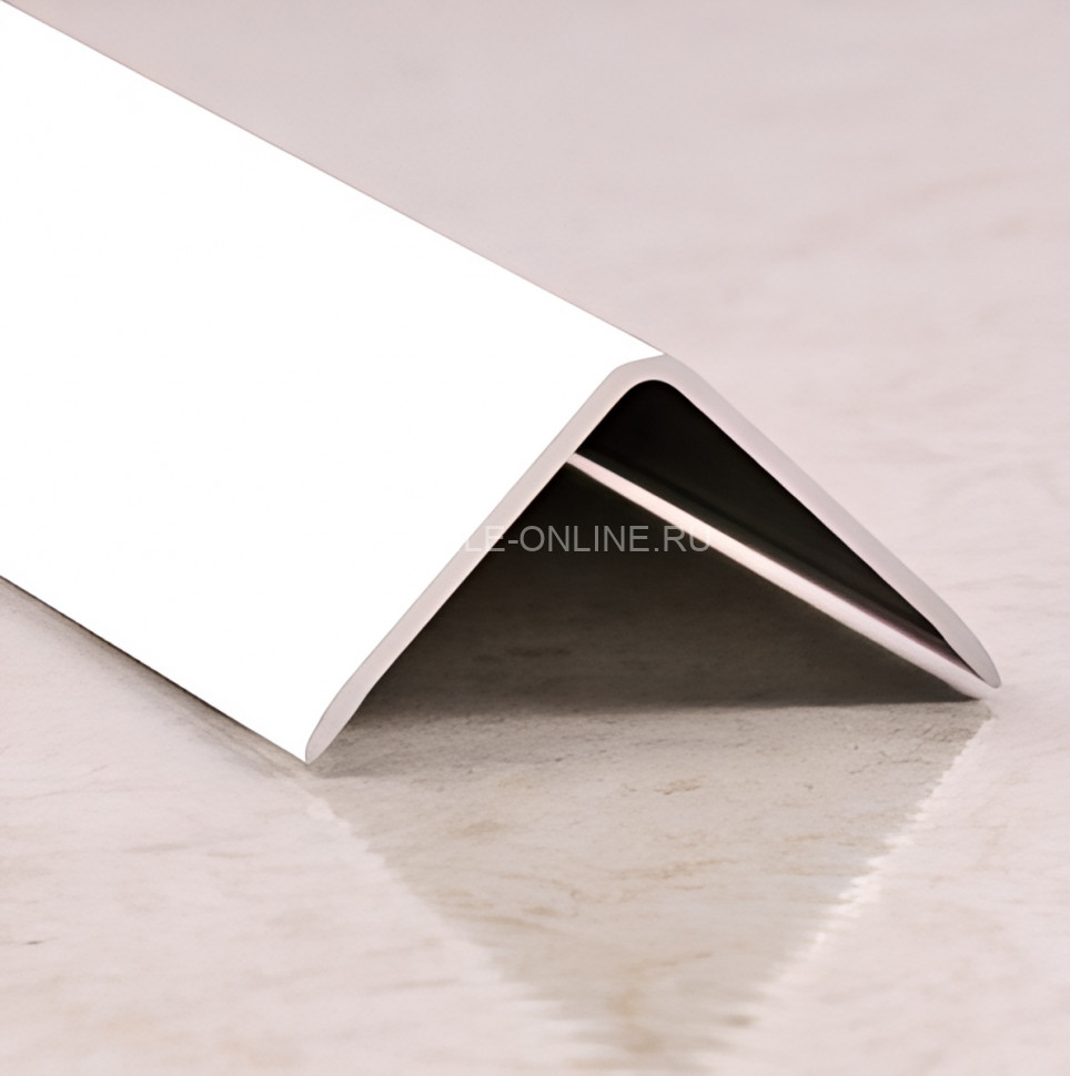 Алюминиевый уголок 10х10 мм PV60-24 белый Ral 9016 2,7 м