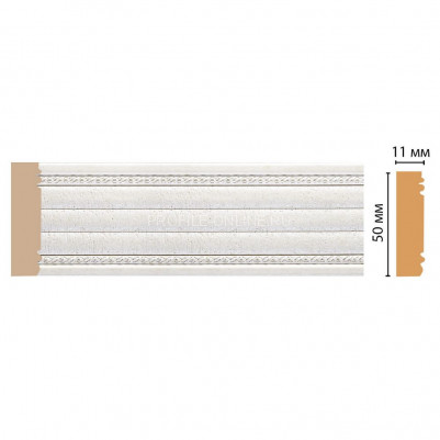 Молдинг Белый с перламутром DECOMASTER 156-42 ДМ (51x11x2400)