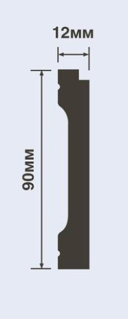 Напольный плинтус 14х90 мм HiWood B90V2 белый 200 см