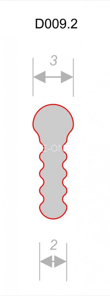 Алюминиевый профиль-вставка разделительный Decaro D009.2A Copper медь для стен и потолка 3 м
