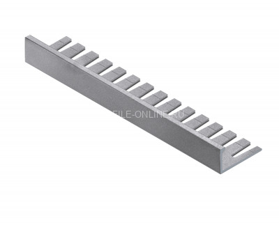 L-образный профиль алюминиевый гибкий 8 мм  NEEXY PV04-02 MS серебро матовое 2.7 м