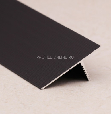Теневой плинтус алюминиевый ПО-146 черный матовый 2,7 м