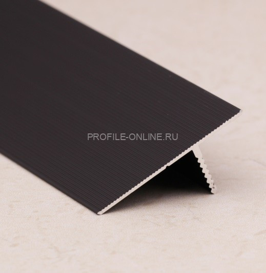 Теневой плинтус алюминиевый ПО-146 черный матовый 2,7 м
