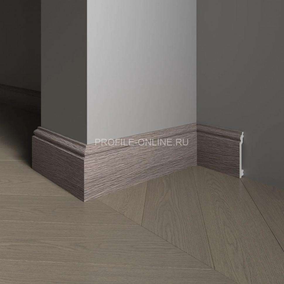 Плинтус для пола 100х16 мм Decor-Dizayn 701-80SH полистирол под дерево 2.4 м